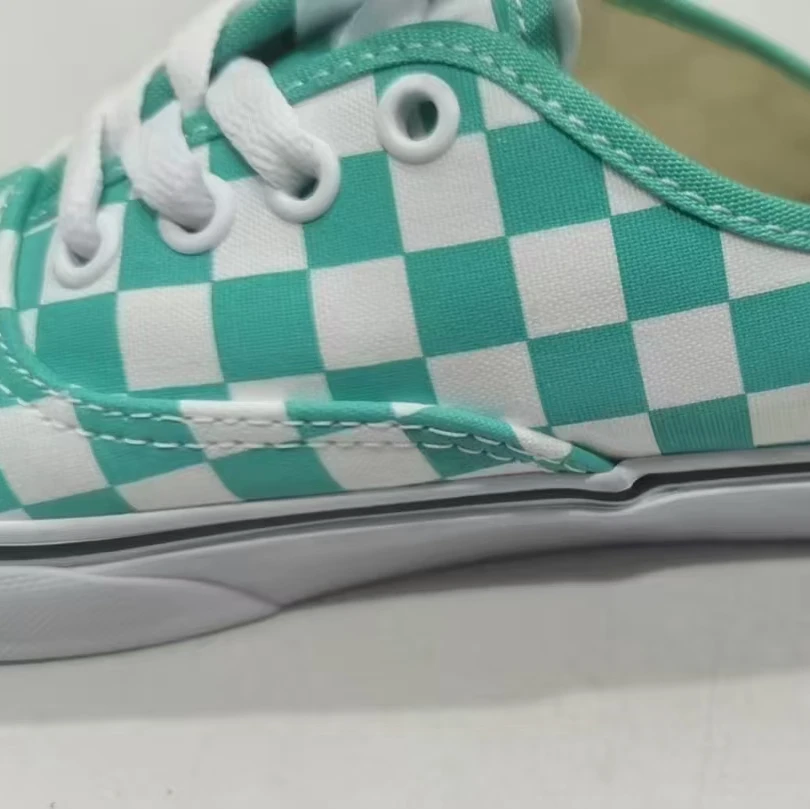 万家绿白绑带帆布鞋休闲鞋男女同款情侣低帮鞋