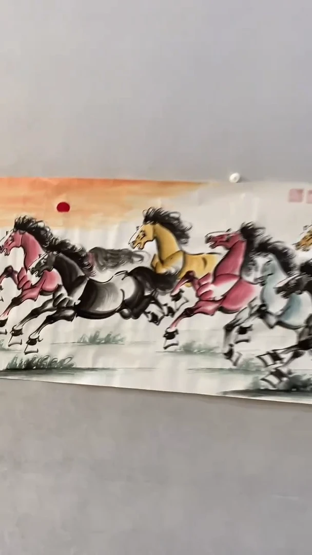 国画李新社八骏雄风
