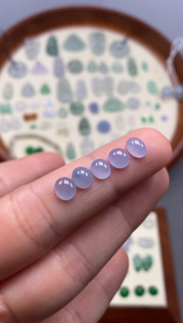 【闪购商品】翡翠颈饰未镶嵌冰紫蛋面5颗/芬