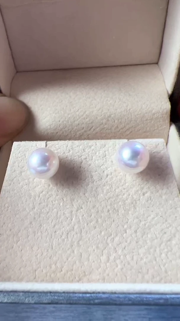 【闪购商品】海水珍珠耳钉未镶嵌akoya天女耳钉