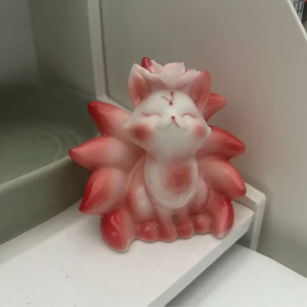 粉色九尾狐创意摆件PJDD21