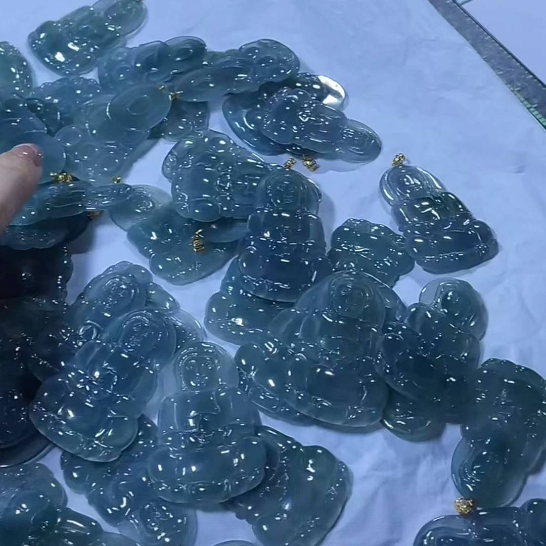 【玉经纶】-506792/Q49-天然翡翠A货吊坠-多样性发其—