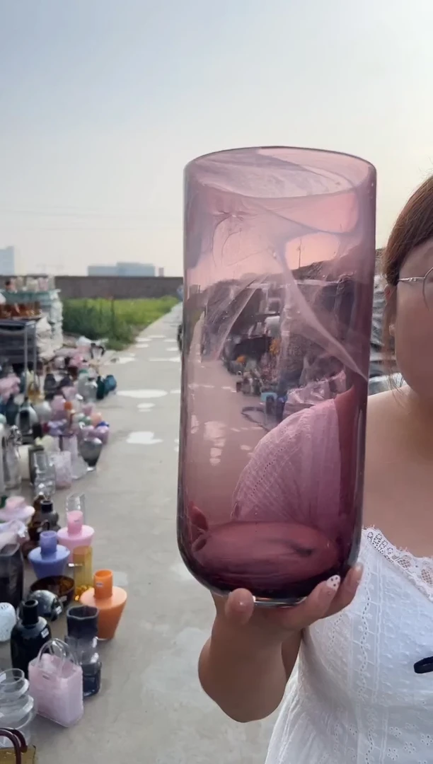现代客厅摆件玻璃花瓶高级感