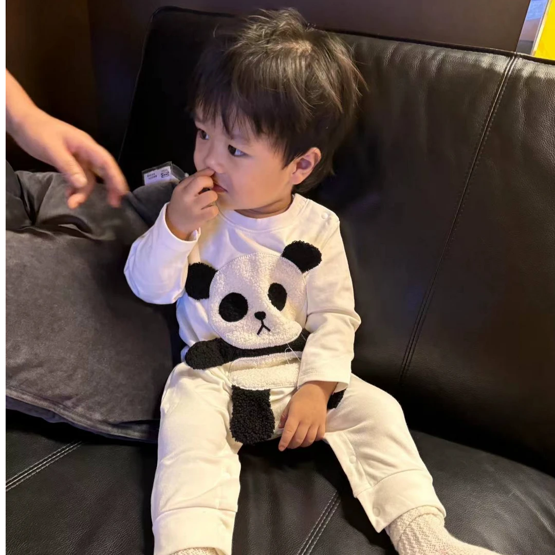 宝宝时尚连体长爬哈衣直播间过款链接