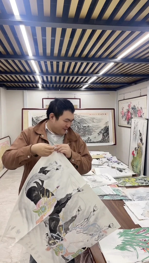 国画融易专属链接-鞍马图带证书