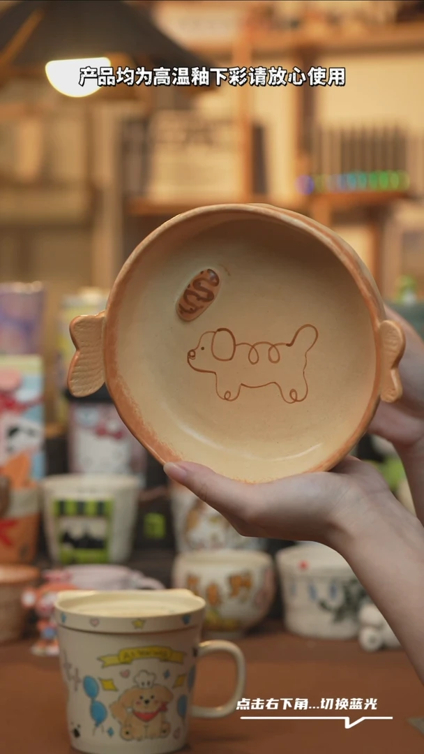 摆件A191设计师原创手绘陶瓷