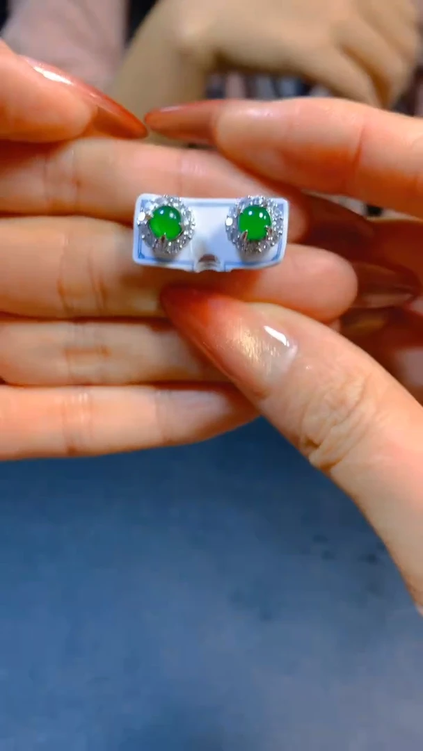 【闪购商品】翡翠耳饰未镶嵌0800073944多样性发一