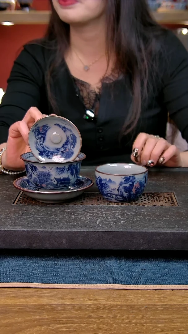 简装家用款2件套 老陶泥开片纹陶瓷茶具