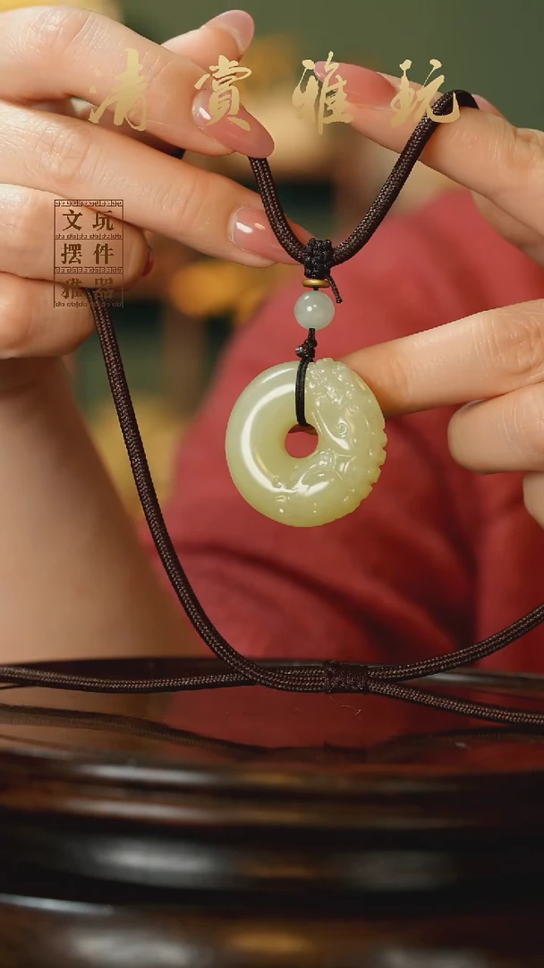 玉《貔貅平安扣》手把件摆件