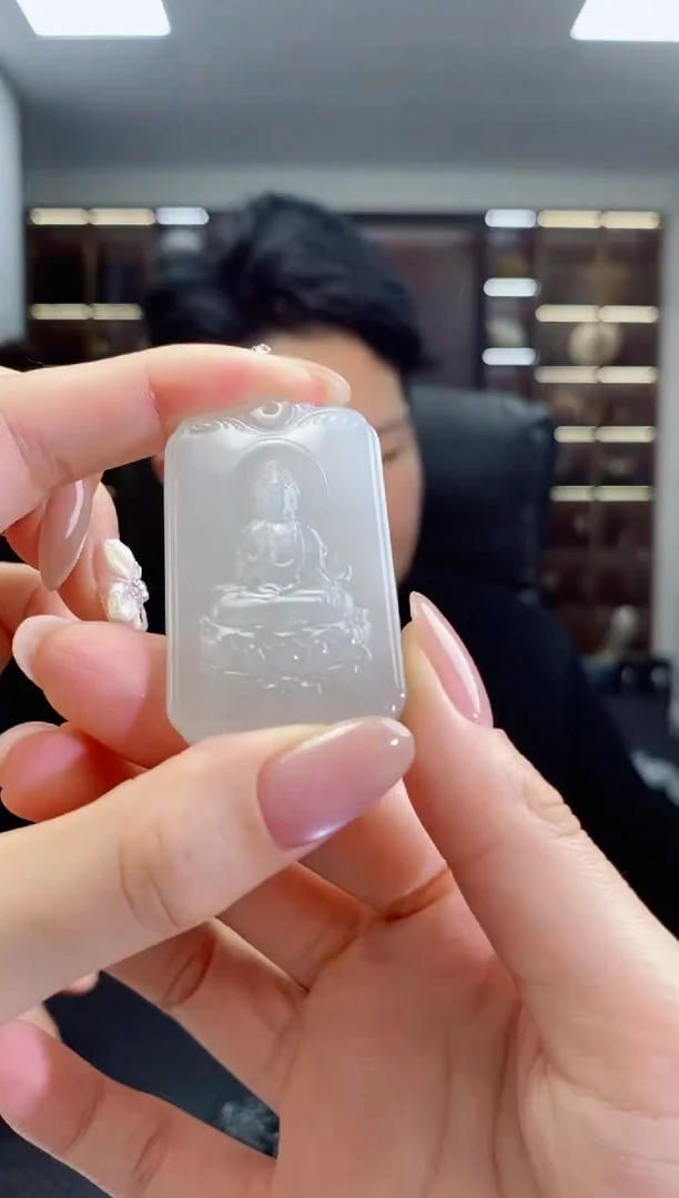 颈饰未镶嵌和田玉观音有棉