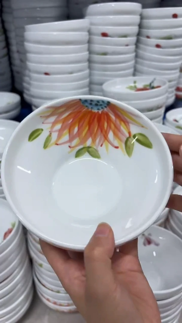 瓷片景德镇陶瓷食品级手绘釉中彩-葫芦碗