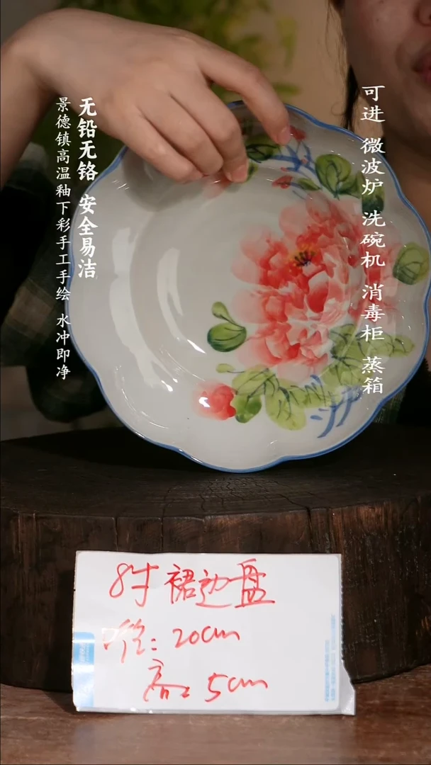 碗陶瓷景德镇高温瓷釉下彩手绘陶瓷