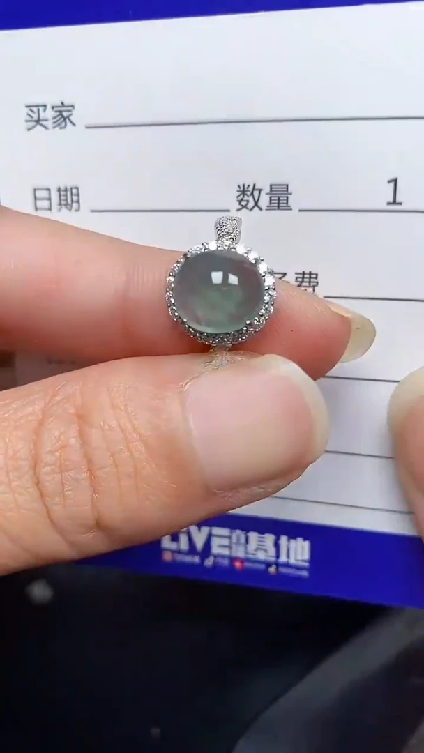 银S925镶嵌戒指翡翠8400