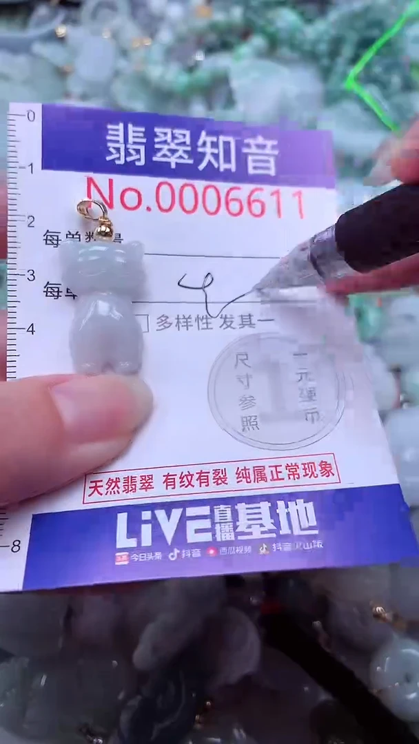 翡翠未镶嵌吊坠(不含链)6611