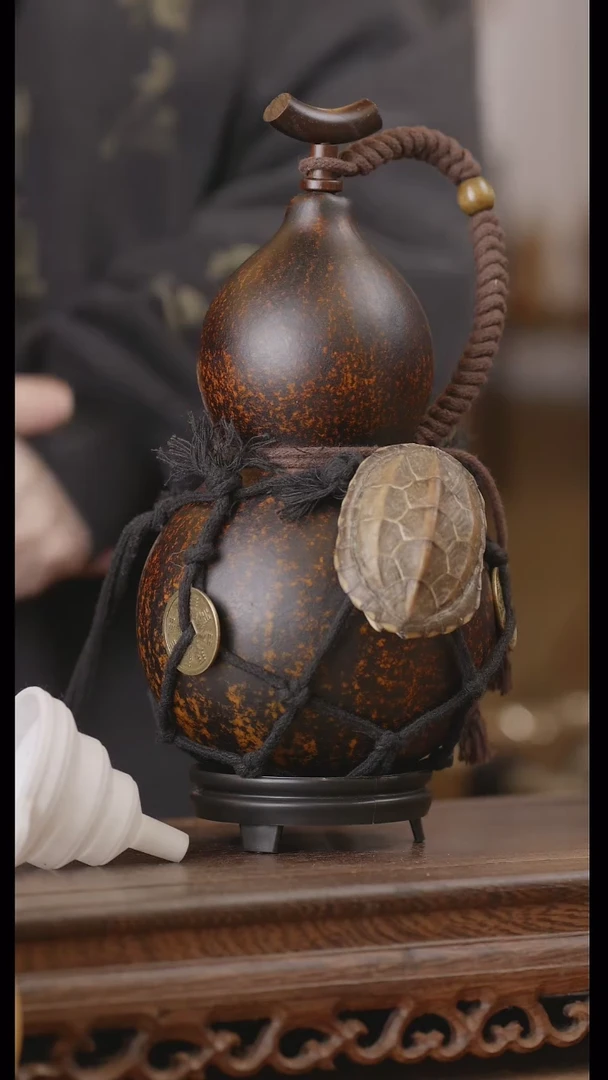 【闪购商品】161号精品天然大漆工艺防渗内胆酒葫芦~