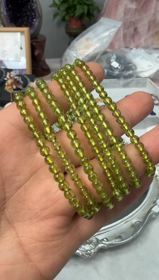 【闪购商品】橄榄石手链未镶嵌XL1045约4mm多样性发一件