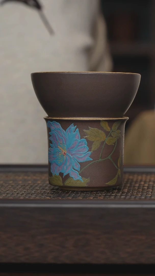 【闪购商品】紫砂茶杯非遗茶器-蓝色妖姬（2只）