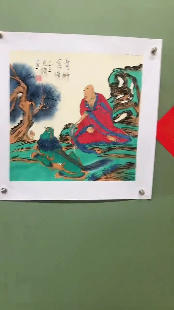 竖款精品小斗方人物罗汉
