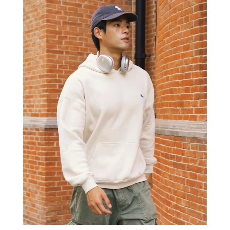 AF男装 24经典小麋鹿保暖抓绒美式连帽卫衣KI122-4259