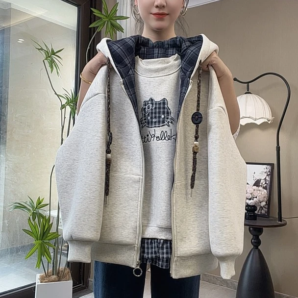 女童夹棉加厚外套秋冬2025新款洋气儿童棉衣