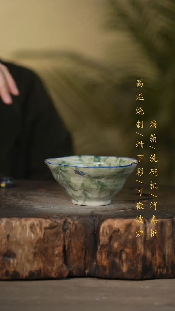 瓷片景德镇高温釉下彩可微波烤箱洗碗机