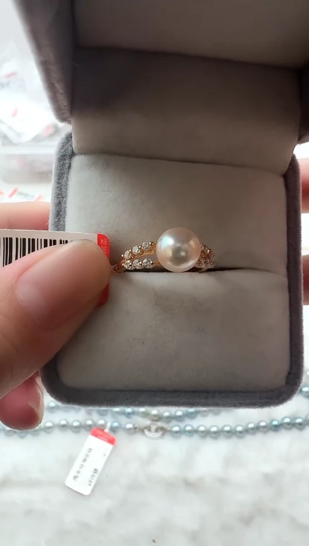 【闪购商品】海水珍珠AQ银S925镶嵌海水珍珠戒指@@YJ351