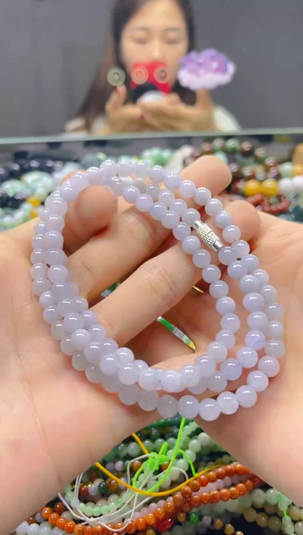 颈饰未镶嵌翡翠5MM/X/翡翠A货，一件也是批发价