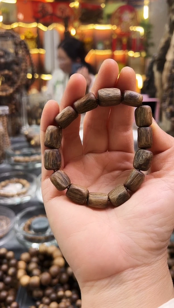 沉香手串棋楠东江绿单圈