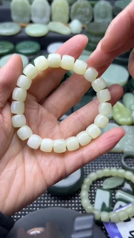 未镶嵌和田玉珠宝半成品手串
