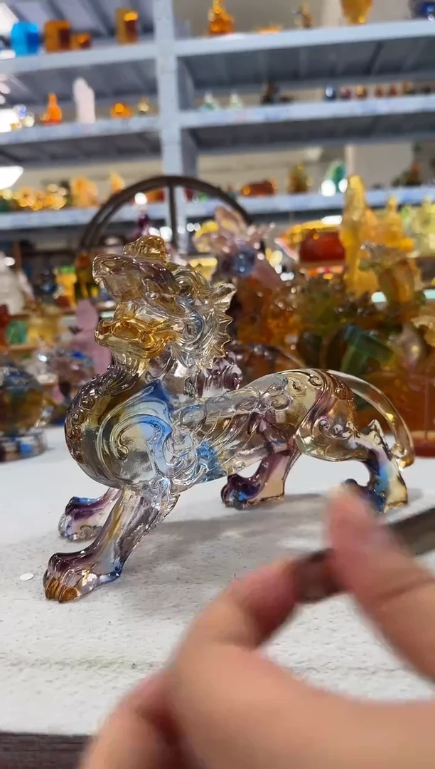 琉璃手工艺品197号21长微瑕·不退不换·介意勿拍