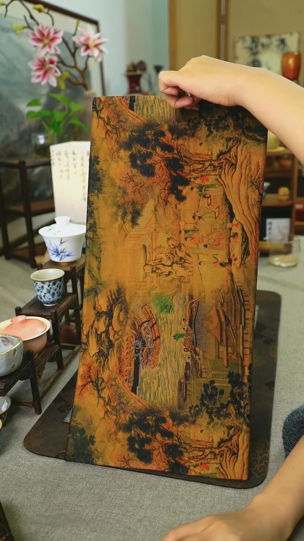 【闪购商品】单面香云纱清明上河图50*24  ，