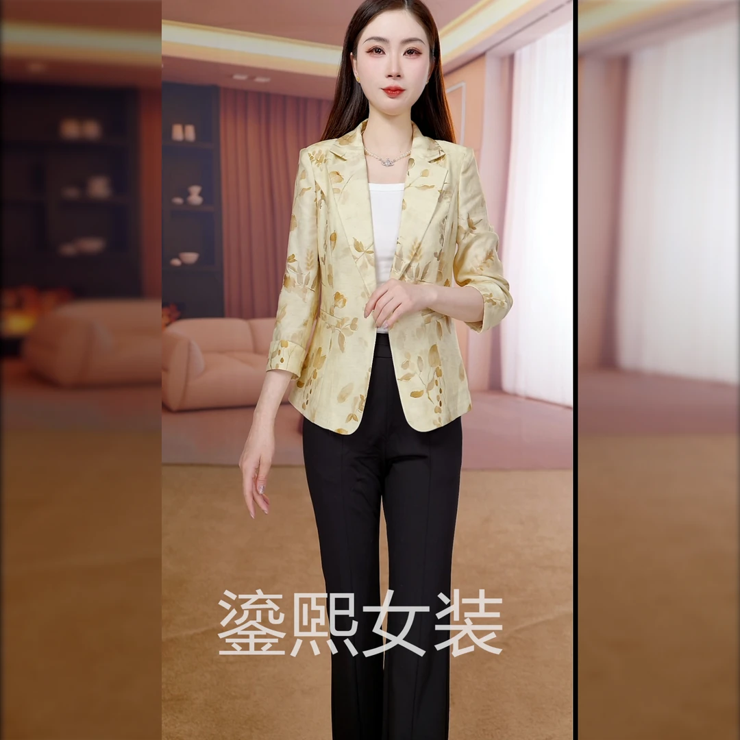 【鎏熙女装】25A-126高贵时尚西服修身洋气显档次女春秋季外套