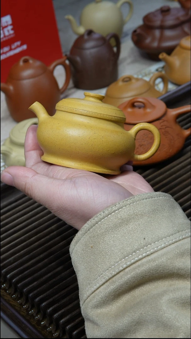 【闪购商品】紫砂茶壶 大水潭 黄金段颂金