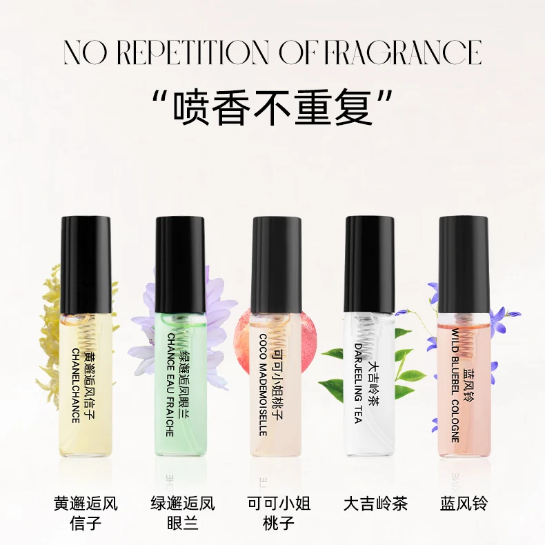 TEARSTOWITCH【套盒3ml*5支】女士持久留香小样 邂逅 可可 大吉岭茶