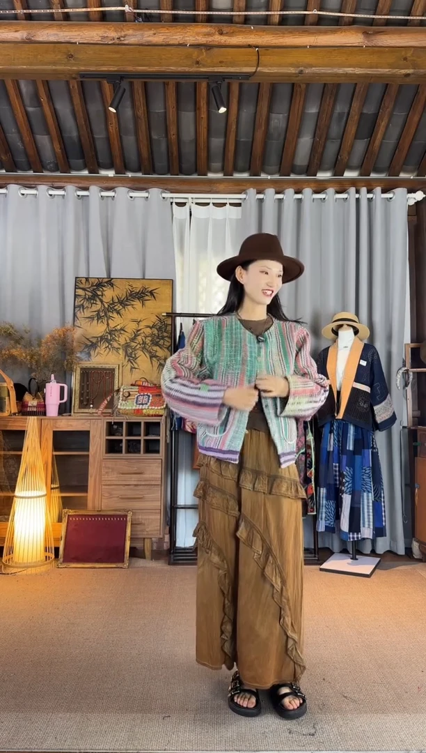 设计师款古布褴褛小香风外套