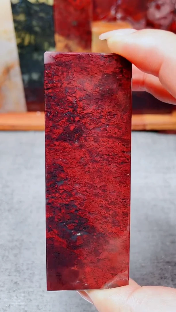 玉桂林鸡血玉素章26