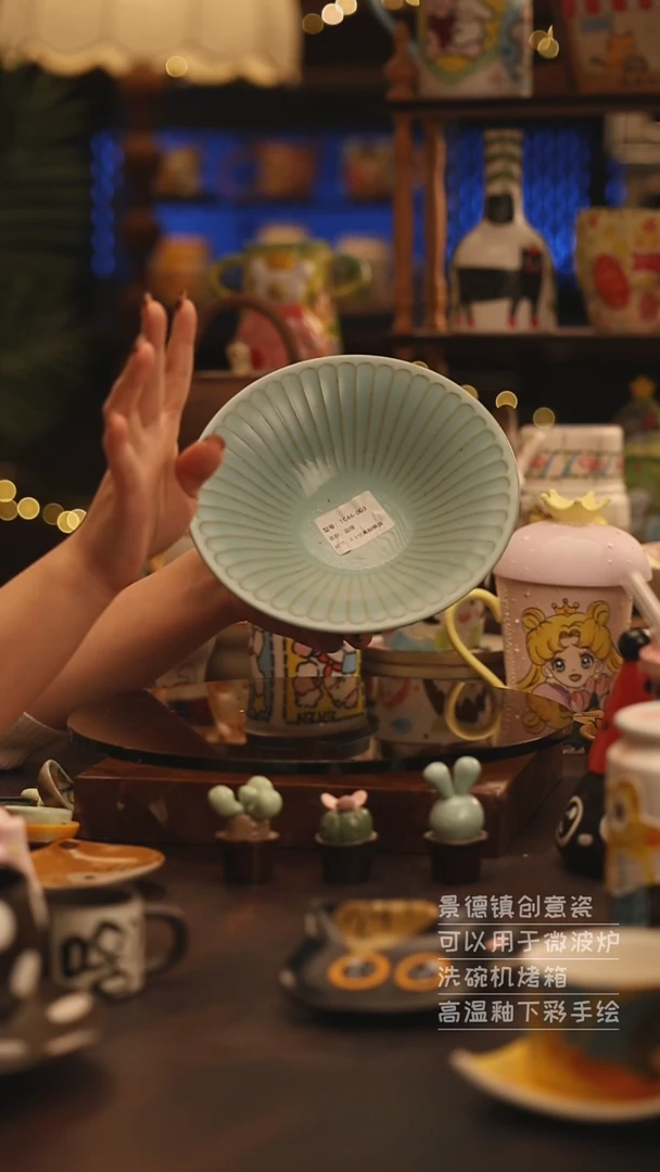 陶瓷景德镇可爱陶瓷釉下彩绘设计师款