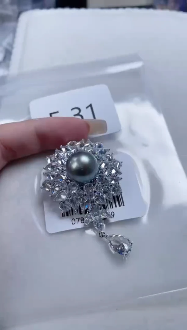 未镶嵌胸针海水珍珠E31