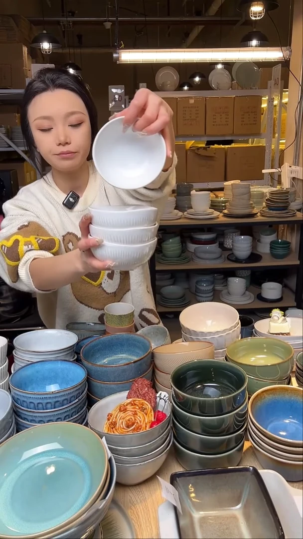 瓷18外贸尾货窑变釉下彩默外微瑕