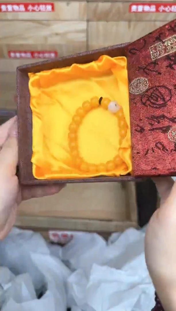 黄玉菩提带猫爪商品链接@@L052