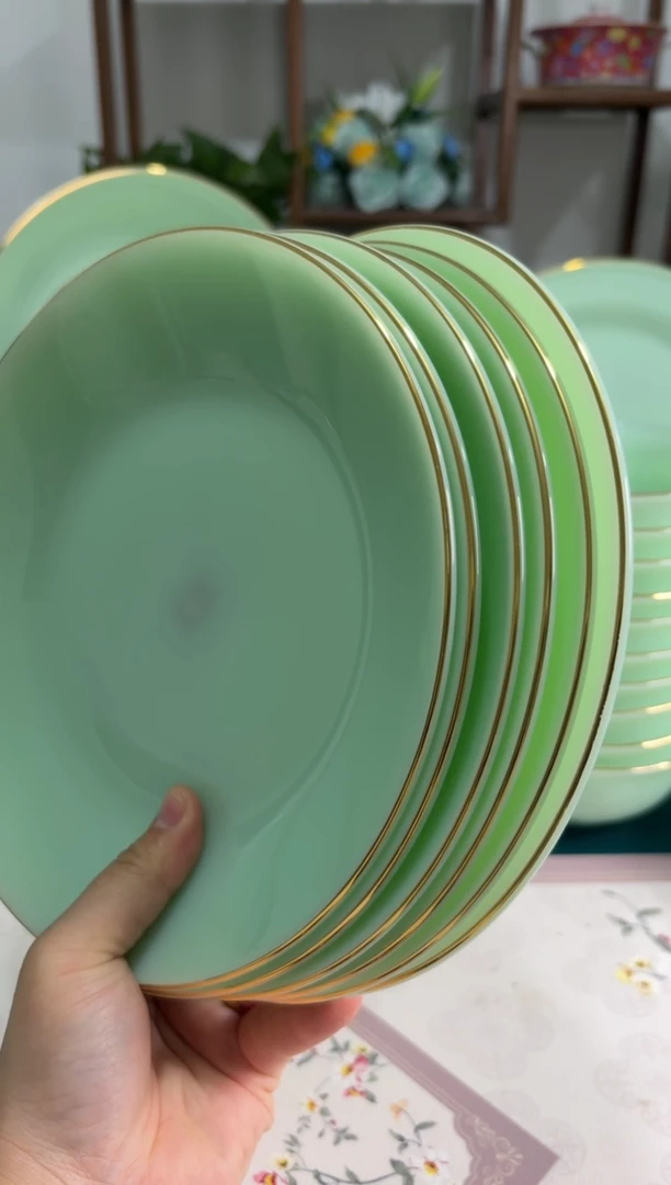 8英寸深盘6个  玉瓷【贝美】