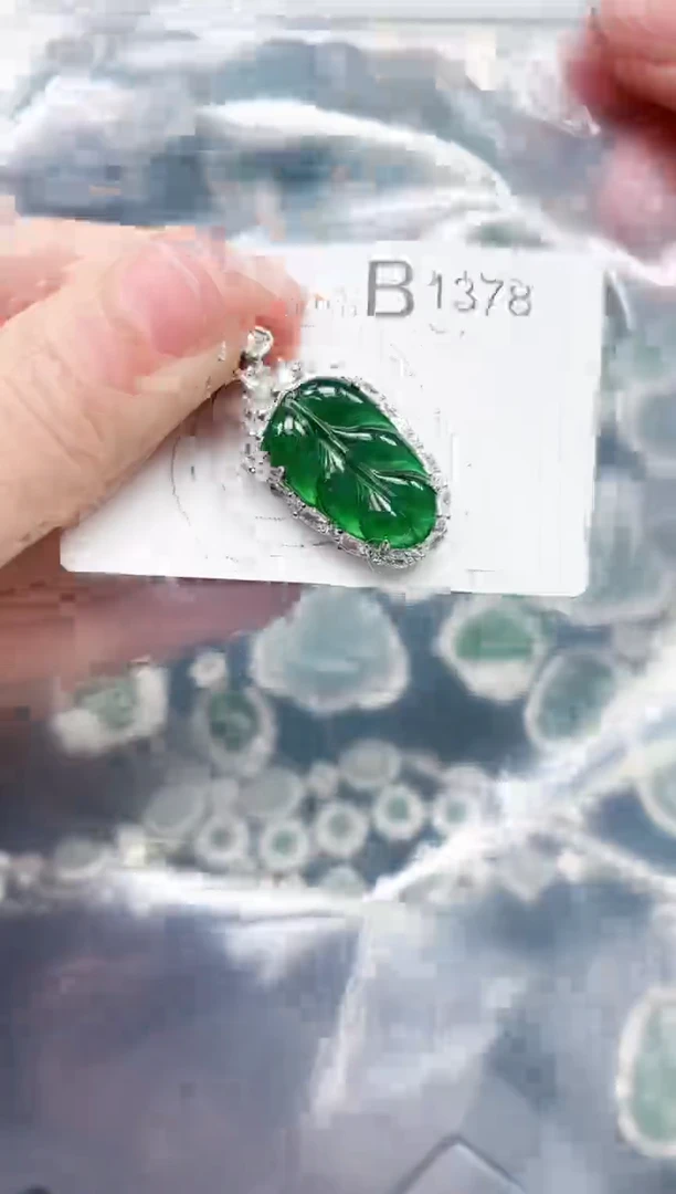 【闪购商品】翡翠颈饰未镶嵌1378赠皮绳