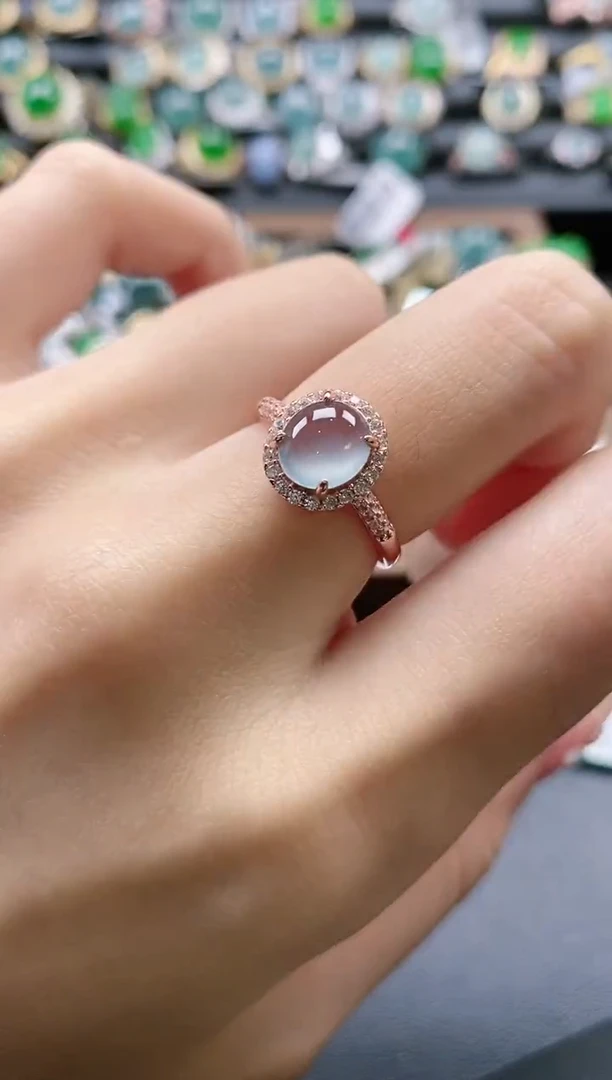 【闪购商品】翡翠戒指银S925镶嵌51511