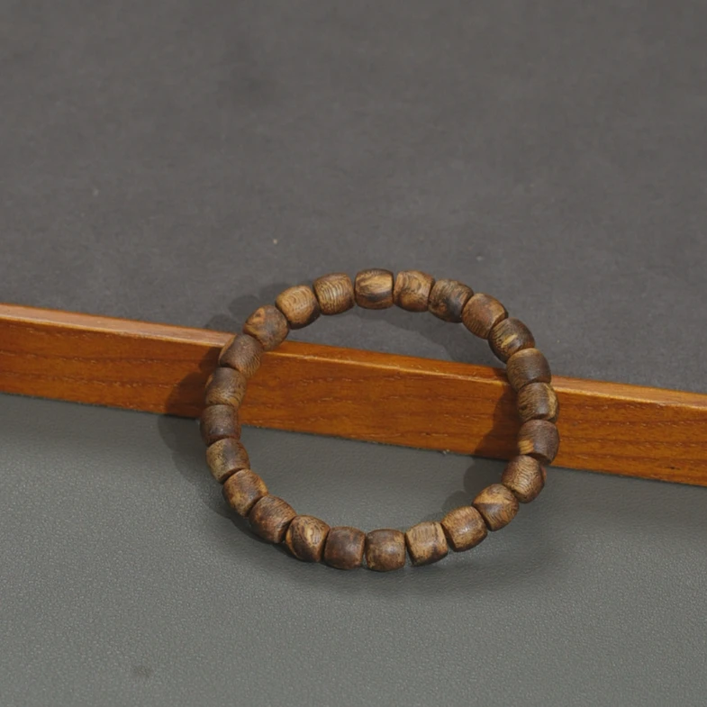 莺歌绿棋楠沉香手串桶珠单圈随形多样性发货8*8mm单圈【玺香居】