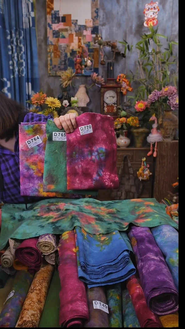 手织老粗布植物染105