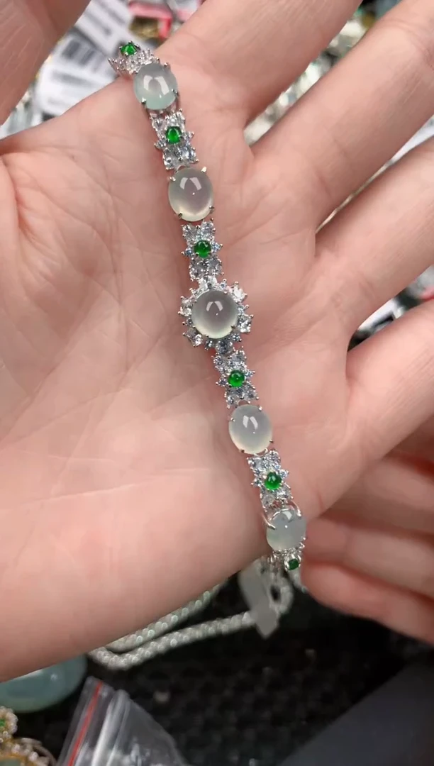 银S925镶嵌戒指翡翠1414---4