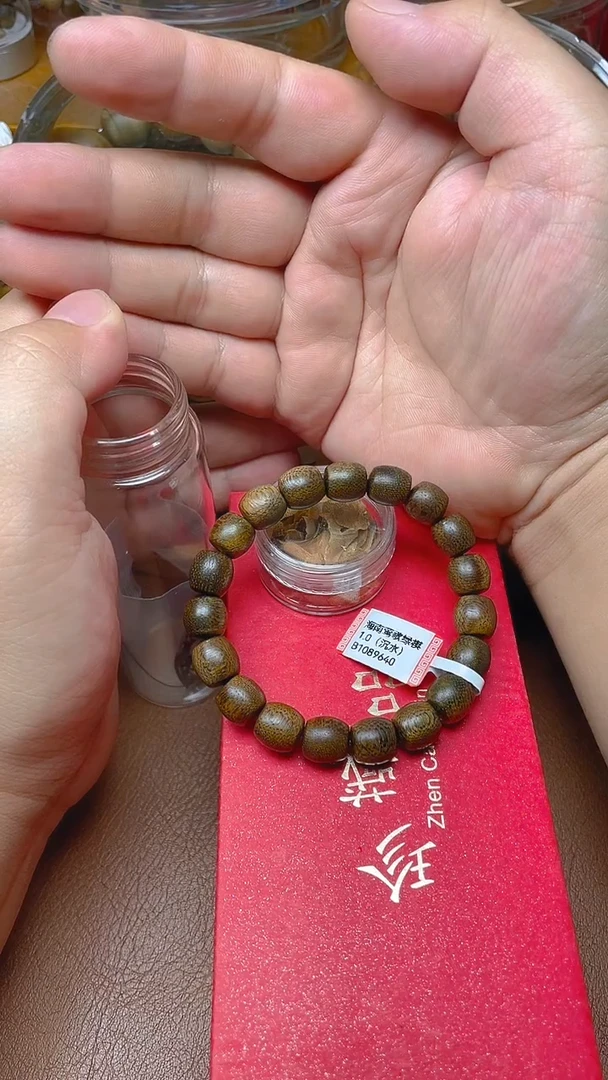 沉香手串莺歌绿奇楠沉水B1089640
