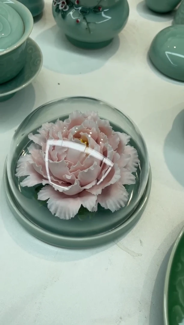 手工捏花  慧仙青瓷 龙泉青瓷大促