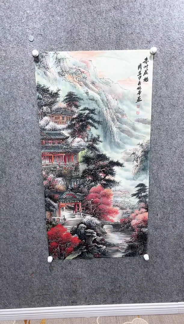 国画张传亭老师的红袍作品