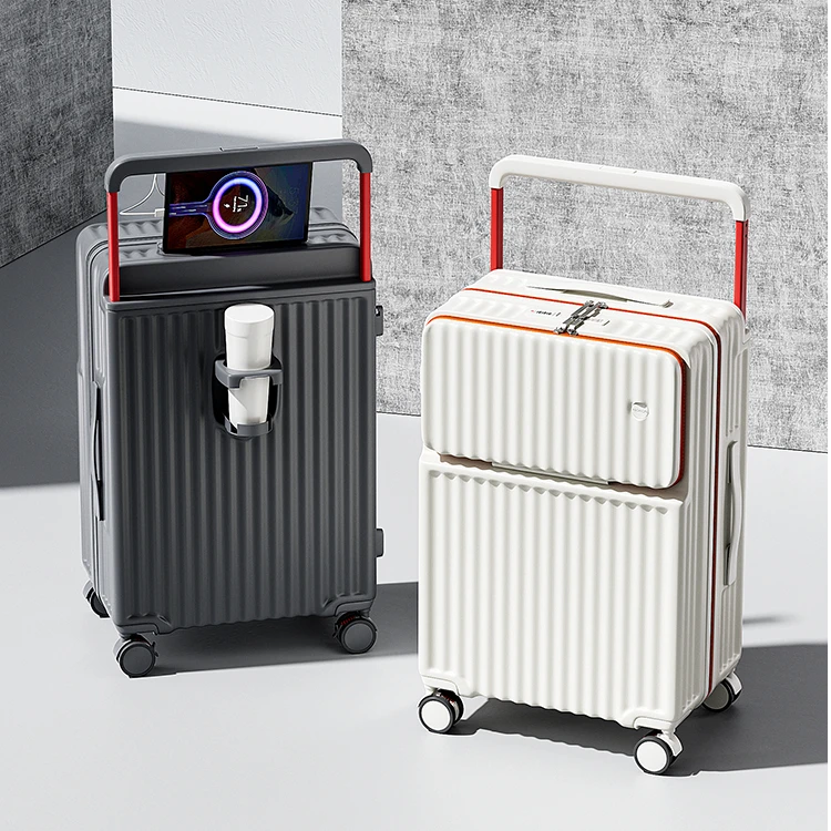 前开20寸登机多功能宽拉杆行李箱女大容量静音轻便拉杆箱男密码箱